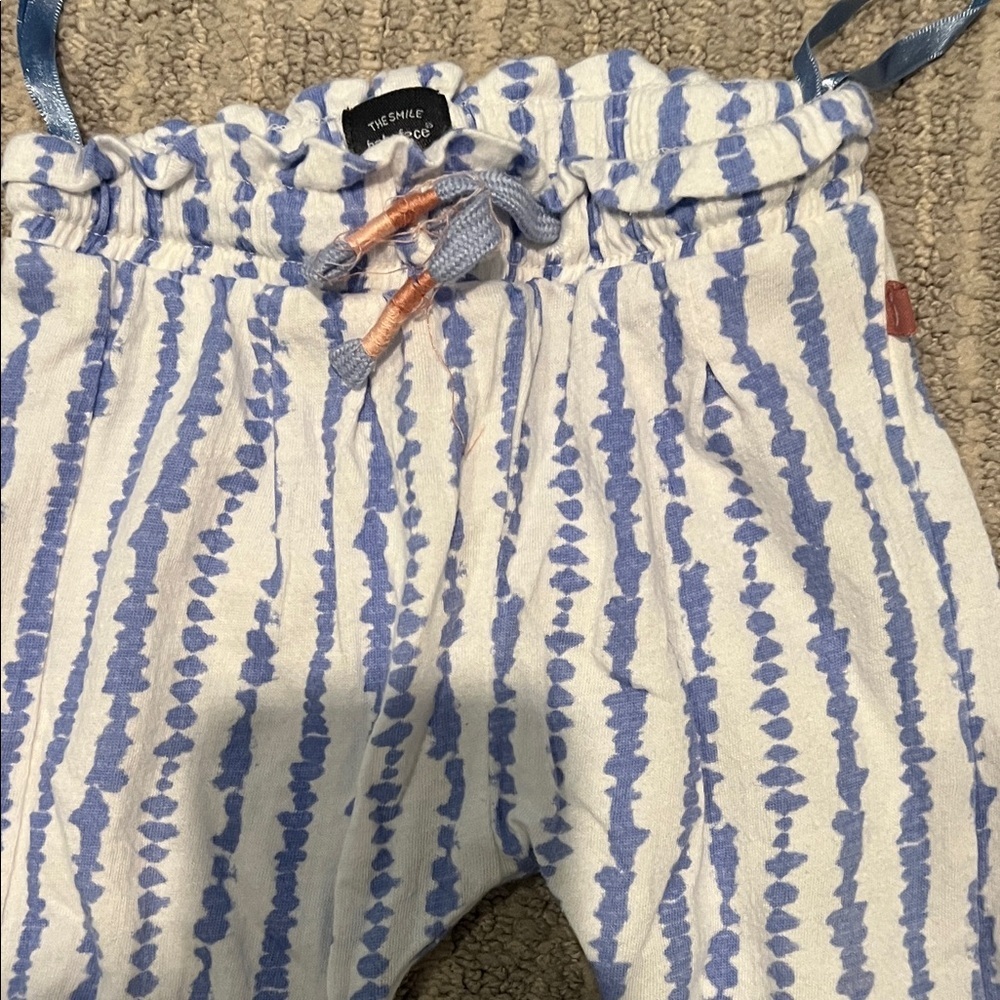Babyface Blue and White Striped Pants 12 months - Picture 3 of 3